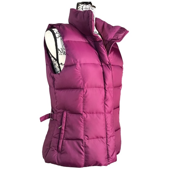 Eddie Bauer Women's Goose Down Puffy Vest Mulberry - Size S - Picture 14 of 14